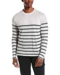 Vince - Stripe Linen T-shirt - Lyst