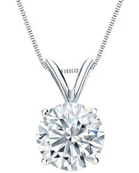 Sabrina Designs Lab Grown Diamonds - 14K 5.00 Ct. Tw. Lab-Grown Diamond Solitaire Necklace - Lyst