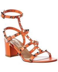 orange valentino heels