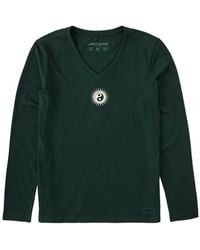 Life Is Good. - Long Sleeve V-Neck T-Shirt - Lyst
