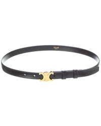 Celine - Triomphe Leather Belt - Lyst