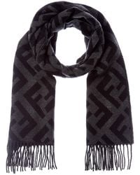 Fendi - Ff Logo Cashmere Scarf - Lyst