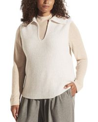 Vince - V-Neck Collared Wool & Cashmere-Blend Vest - Lyst