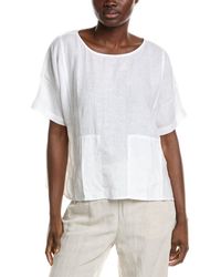 Eileen Fisher - Linen Box Top - Lyst