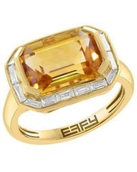Effy Fine Jewelry - 14K 4.57 Ct. Tw. Diamond & Citrine Ring - Lyst