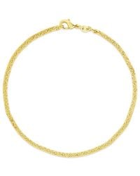 Sterling Forever - 14k Plated Arya Ankle Bracelet - Lyst