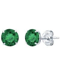 MaxColor - 14K 1.40 Ct. Tw. Lab-Grown Emerald Stud Earrings - Lyst
