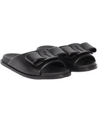 Ferragamo - Vara Bow Leather Slide - Lyst