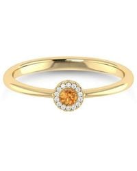 Sabrina Designs - 14K 0.09 Ct. Tw. Diamond & Citrine Ring - Lyst