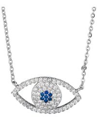 Eye Candy LA - Silver Eye Cz Crystal Drop Earring - Lyst