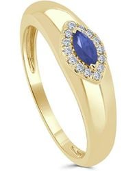 Sabrina Designs - 14k 0.28 Ct. Tw. Diamond & Sapphire Ring - Lyst