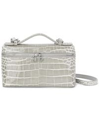 Tiffany & Fred Paris - Croc-Embossed Mini Leather Tote - Lyst