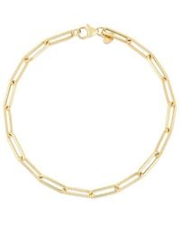 Italian Gold - 14K Paperclip Link Bracelet - Lyst