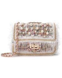 Tiffany & Fred Paris - Quilted Leather Tweed & Pearls Messenger Shoulder Bag - Lyst