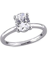 Rina Limor - 10k 2.95 Ct. Tw. White Sapphire Solitaire Ring - Lyst