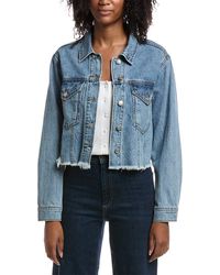 Current/Elliott - Drop Shoulder Cropped Denim Jacket - Lyst