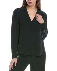 Eileen Fisher - Petite V-Neck Silk Shirt - Lyst