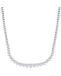 Jewels by Viomo - 14K 10.02 Ct. Tw. Diamond Graduated Tennis Necklace - Lyst