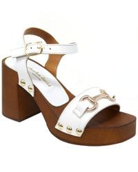 Charles David - Exposed Leather Sandal - Lyst