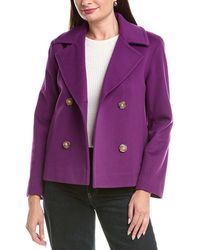 Fleurette - Cropped Wool Peacoat - Lyst