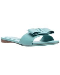 Ferragamo - Bow Leather Slide - Lyst