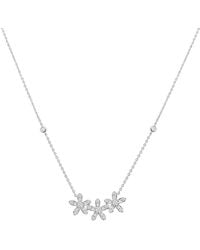 Sabrina Designs - 14K 0.36 Ct. Tw. Diamond Triple Flower Necklace - Lyst