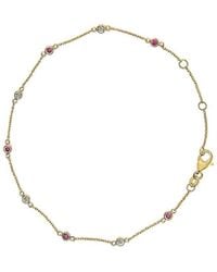 Haus of Brilliance - Colorful Gemstones 14K 0.31 Ct. Tw. Diamond & Ruby Station Bracelet - Lyst