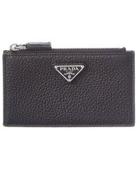 Prada - Leather Card Case - Lyst