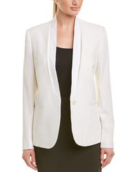 Stella McCartney Single-button Silk-lined Wool Blazer - White