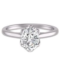 Lab Grown Diamonds - 14K 2.00 Ct. Tw. Lab-Grown Diamond Classic Lotus Ring - Lyst