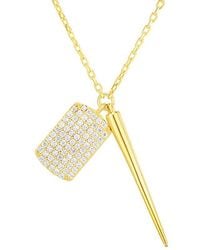 Sphera Milano - 14K Over Cz Pendant Necklace - Lyst