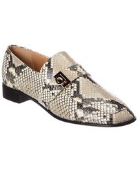 Ferragamo - Mavra Snake-Embossed Leather Loafer - Lyst