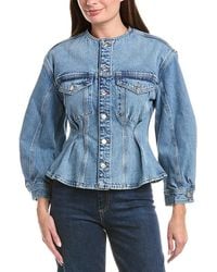 FRAME - The Nipped Collarless Jacket - Lyst