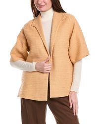 Lafayette 148 New York - Wing Collar Short Sleeve Jacket - Lyst