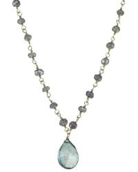 Rachel Reinhardt Jewelry - 14K Over Gemstone Drop Necklace - Lyst