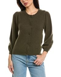 Brodie Cashmere - Poppy Puff Sleeve Cashmere Cardigan - Lyst