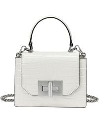 Tiffany & Fred Paris - Croc-Embossed Patent Satchel - Lyst
