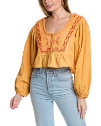Free People - Iggie Embroidered Top - Lyst