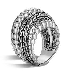 John Hardy - Classic Silver Dome Ring - Lyst