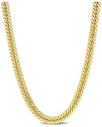 Italian Silver - 18K Over Fancy Curb Link Chain Necklace - Lyst