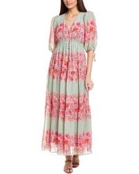 Taylor - Minnie Dot Chiffon Maxi Dress - Lyst