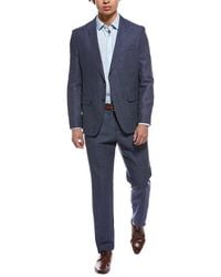 BOSS - 2Pc Linen & Wool-Blend Suit With Flat Front Pant - Lyst