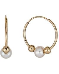 Belpearl - 14K 5Mm Pearl Earrings - Lyst