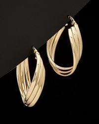 Italian Gold - 14k Triple Oval Hoop Earrings - Lyst