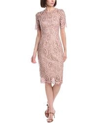 Eliza J - Short Sleeve Lace Sheath - Lyst
