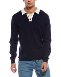 Brodie Cashmere - Solid Wool & Cashmere-Blend Rugby Shirt - Lyst