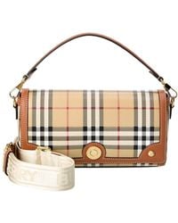Burberry - Vintage Check E-Canvas & Leather Shoulder Bag - Lyst