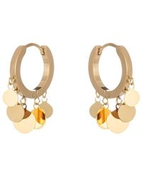 Eye Candy LA - Luxe Collection 24k Plated Cz Loop Fringe Huggie Earrings - Lyst