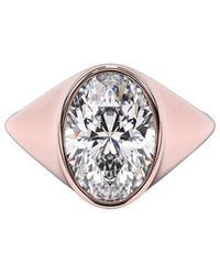 Lab Grown Diamonds - 14K Rose 4.00 Ct. Tw. Lab-Grown Diamond Ring - Lyst