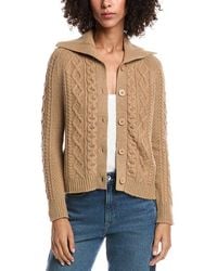 Forte - Wool & Cashmere-Blend Luxe Cable Cardigan - Lyst